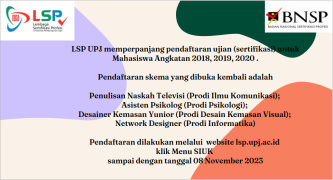 PENDAFTARAN UJI KOMPETENSI (SERTIFIKASI) BAGI MAHASISWA ANGKATAN 2018 s/d 2020